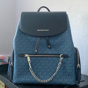 Blue Michael Kors backpack